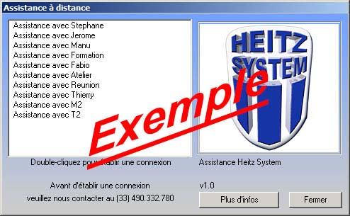 Prise de contr�le par les technicients de HEITZ